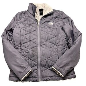 North Face Mossbud Swirl Plush Sherpa Lined Muted Purple Jacket Womens Small